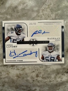 Harold Landry Rashaan Evans 2018 National Treasures Auto Autograph #26/99 Titans - Picture 1 of 4