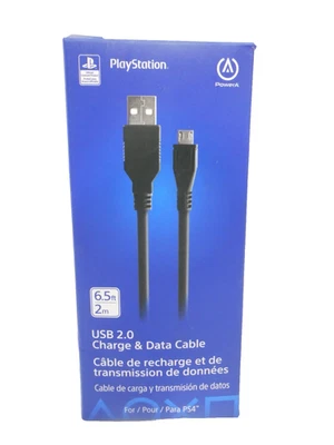 Cavo di Ricarica Ufficiale Ps4 6.5Ft per Dualshock 4 Controller Cavo Dati Usb, NUOVO - Immagine 1 di 2