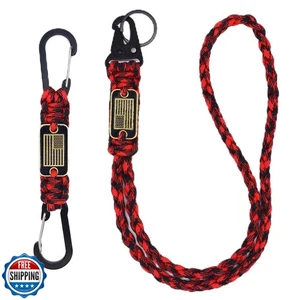 cibtdtl 2 Pcs Heavy Duty Paracord Lanyard Keychain, Braided Parachute Rope Ne - Picture 1 of 5