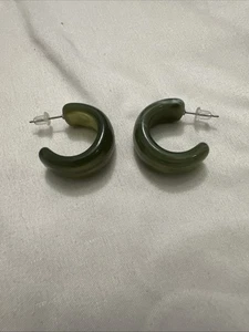 Chunky Acryl DICK Wirbel Faux Jade Grün, Pfosten - Bild 1 von 7