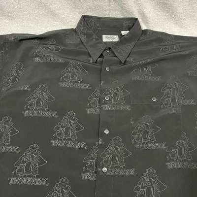 Vintage UP ROC Platinum Mens XXL Button Up Short-Sleeve Shirt Black True Skool - Image 1 of 4