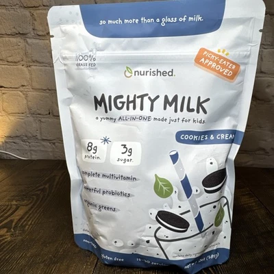 Nutrido - Mighty Milk - Galletas y crema - Multivitamínico verde orgánico - Niños Foto 1 de 4