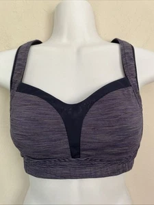 Lululemon Ta Ta Tamer Racerback Bra Size 34 D Lined Purple Athletics Back Hook - Picture 1 of 9