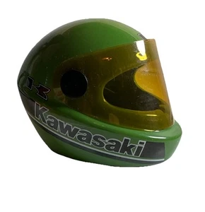 Vintage Keramik Kawasaki Mini Motorrad Helm Aschenbecher mit Visier Made in Italy - Bild 1 von 9