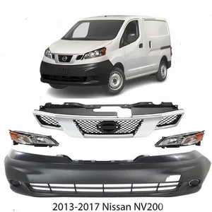 Front Bumper Cover Fascia & Grille Assembly Kit For 2013-2017 Nissan NV200 - Picture 1 of 9