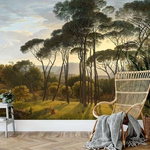 Mural Paisaje Italiano con Paraguas Naturaleza Papel Pintado 384 cm x 260 cm - Imagen 1 de 4