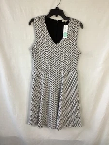 41 Hawthorn Stitch Fix Marla Dress Marled Black White Sleeveless Size L - Picture 1 of 7