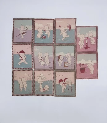 1914 Vintage "Fieltro de cigarro" con Kewpie de Rose O'Neill 11 cuadrados  Foto 1 de 4