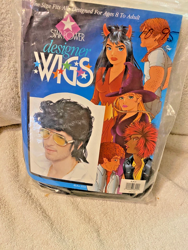 costume wig. black short mullet. new - Image 1 of 1