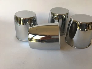4 Chromed Wheel Centre Caps 67.5mm OD Steel not plastic. - Picture 1 of 1