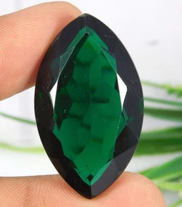 Piedra preciosa de corte marquesa granate tsavorita verde natural certificada 60,40 quilates - Imagen 1 de 8