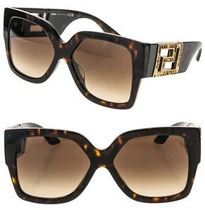 Versace VE4402 GRECA Sonnenbrille braun gold Kristall Medusa Logo geometrisch 4402 - Bild 1 von 10