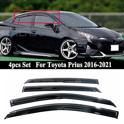 Para Toyota Prius 2016-2021 3D Estilo Mugen Visera Ventana Sol Protector Lluvia Deflector Foto 1 de 4