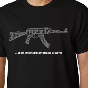 Camiseta Know Your Enemy CITA POLÍTICA MÚSICA TRUMP RAGE AK47 EE. UU. ESLOGAN DIVERTIDO - Imagen 1 de 2