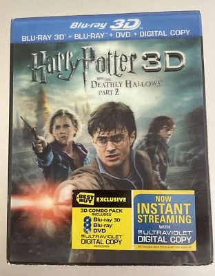 Harry Potter 3D Deathly Hallows Part 2 Blu-Ray 4 Disc Combo Lenticular Sleeve - Image 1 of 4