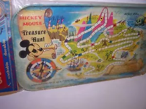 Bandeja de metal de colección 1950 Disney Mickey Mouse pirata caza del tesoro tablero de juego nuevo en paquete - Imagen 1 de 8