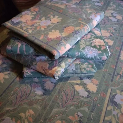 Lotto di 5 copriletti singoli e matrimoniale in cotone fantasia floreale - Immagine 1 di 4
