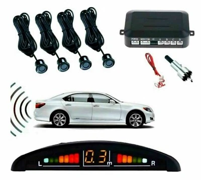 KIT 4 SENSORI DI PARCHEGGIO  UNIVERSALI RETROMARCIA DISPLAY AUTO FURGONE - Immagine 1 di 4