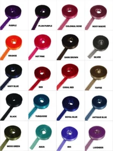 Roll-up 3/8" PICOT Feathered DOUBLE FACE SATIN POLYESTER Ribbon CHOOSE YARDS - Picture 1 of 39