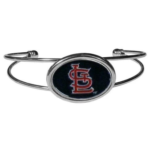 St Louis Cardinals Double Bar Cuff Bracelet Cover