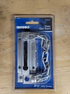 Brinks 3 3/8” Chain Door Guard Satin Chrome - Picture 1 of 2