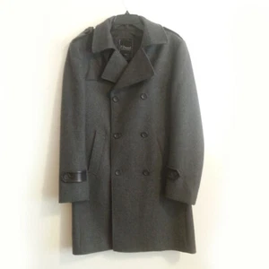 Abrigo gris doble botonadura mezcla lana 7 Diamonds para hombre talla L - Imagen 1 de 12