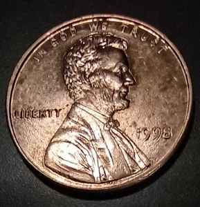 1998 P Lincoln Memorial Cent Philadelpha Mint Doubled Lincoln Bust Date Liberty - Picture 1 of 24
