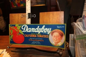 Vintage 1924 Advertising Label Dandyboy California Tomatoes Oxnard - Picture 1 of 3
