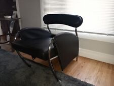 Vintage modern Morosso Italian Leather lounge Chair uno 1