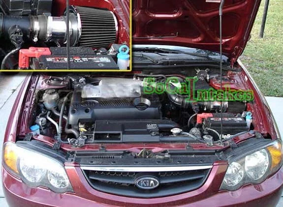Black Air Intake Kit & Filter Set For 1996-2004 Kia Spectra 1.6L 1.8L L4 - Image 1 of 1