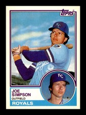 1983 Topps Traded Joe Simpson #104T Set Break Kansas City Royals