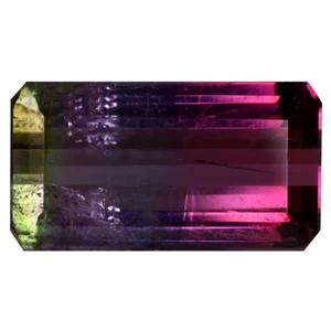 3.25 ct Octagon (13 x 7 mm) Unheated / Untreated Watermelon Tourmaline - Picture 1 of 2