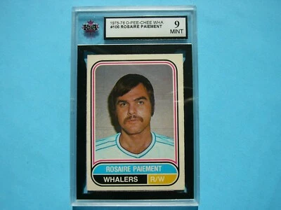 1975/76 O-PEE-CHEE WHA HOCKEY CARD #106 ROSAIRE PAIEMENT KSA 9 MINT SHARP+ OPC - Image 1 of 2