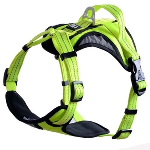 Harnais Chien réglable solide Poignée Jaune Vert FLUO S M L XL - idéal chasse - Imagen 1 de 7