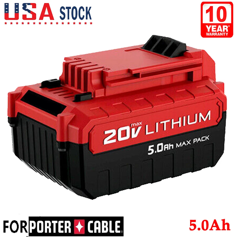 Batería Herramienta Inalámbrica 5.0Ah Para CABLE PORTER 20V MAX PCC685L PCC680L (PCCK619L8) Foto 1 de 1