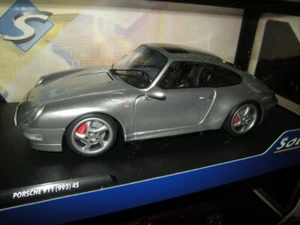 1:18 Solido Porsche 911 Typ 993 4S Polar silver/silver 1996 en embalaje original - Imagen 1 de 1