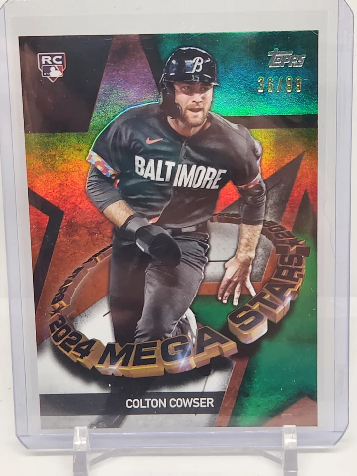 2024 Topps Series 1 Colton Cowser RC Mega Star Green Foil /99 #TMS-20 - Image 1 of 2