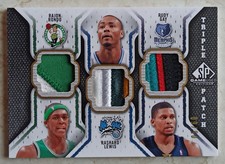 SP GAME USED EDITION 2009-10 TRIPLE PATCH RAJON RONDO RASHARD LEWIS RUDY GAY /60