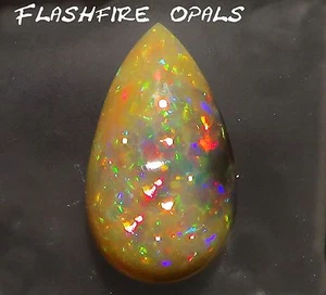28.9ct !Brilliant 5! Golden/Black Welo Opal Rot-Gold-Grün Video Flashfire-Opals - Picture 1 of 10