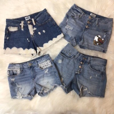 4-Pairs Girls Mudd and Old Navy Denim Shorts Size 10 - Image 1 of 4