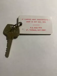 Sheraton Motor Inn Hotel Motel Room Key Fob & Key St. Thomas Virgin Islands #335 - Picture 1 of 2