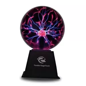 6" Plasma Ball Lamp, Interactive Touch & Sound Response, Electrostatic - Picture 1 of 8
