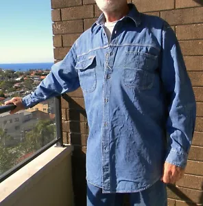 VINTAGE Calvin Klien Jeans 1980s Retro Marlboro Man Denim Shirt - Bild 1 von 5