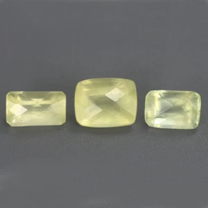 4.150 CT UNIQUE TOP DAZZLING UNUSUAL 100% NATURAL UNHEATED YELOOW BERYL 3 PC - Picture 1 of 2