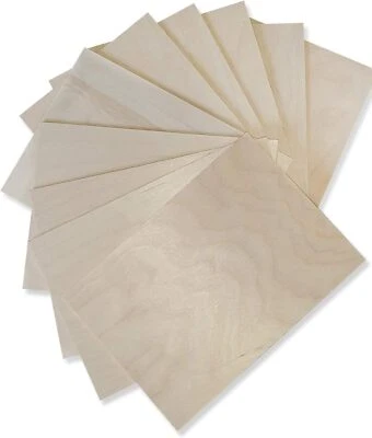 Wood Lab 10 x A4 Pannelli In Legno Compensato Betulla |3mm (±0,5mm) 29,7 x 21 cm - Immagine 1 di 4