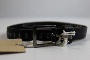 Replay Women's Belt AW7098 Leather Belt 93 cm Unic Black with Metal Inlays New - Picture 1 of 7