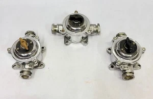 Vintage Nautical Old Aluminum Rotary Switch & Socket Set - Trio of Timelessness - Picture 1 of 11
