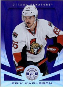 2013-14 Totally Certified Mirror Platinum Purple #28 Erik Karlsson /35 - NM-MT