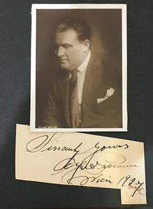 1927 ALFRED PICCAVER SIGNATURE & PHOTO WONDERFUL TENOR! - Picture 1 of 1