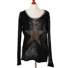Women's FROGBOX black cotton & cashmere sweater sz. 42